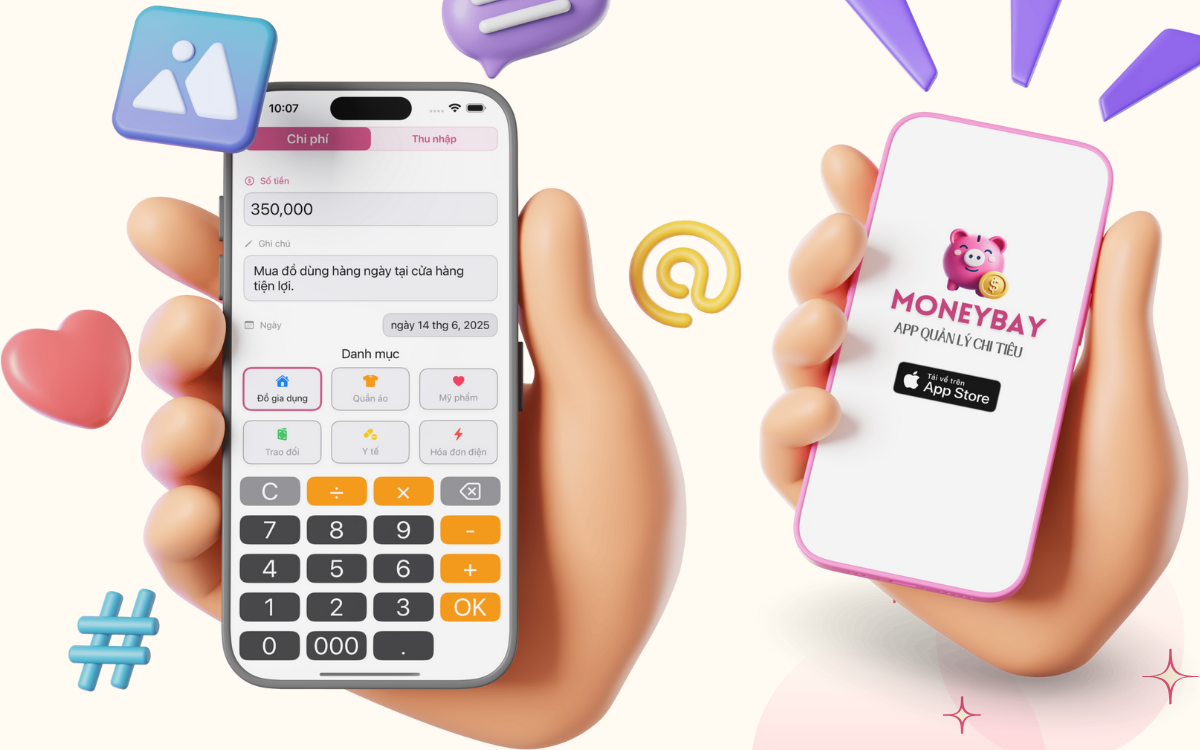 Giao diện ứng dụng MoneyBay